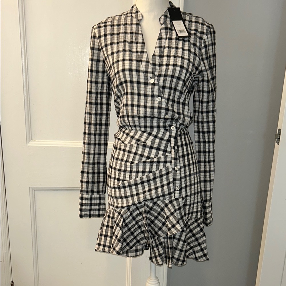 Veronica Beard Plaid Button-Down Dress